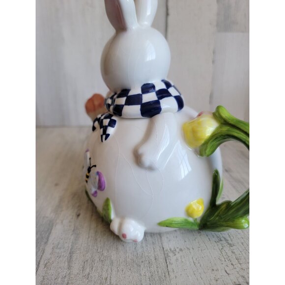 Mercuries Rabbit bunny AS IS Teapot spring tulip - Picture 12 of 16
